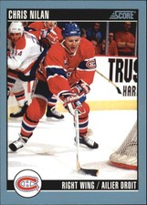 1992-93 Score Canadian Hockey Card #76 Chris Nilan