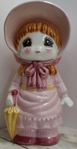 Rare ~ Vintage ~ Lefton ~ Hand Painted Girl ~ Coin Bank With Stopper ~ Japan - Picture 1 of 6
