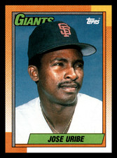 1990 Topps Jose Uribe  San Francisco Giants #472 Centered Mint Baseball Card