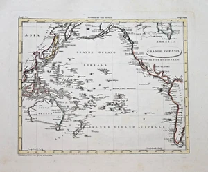 EINE ECHTE ANTIKE KARTE - PAZIFIK VON CARLO BARBIELLINI, MILAN 1807. - Bild 1 von 1