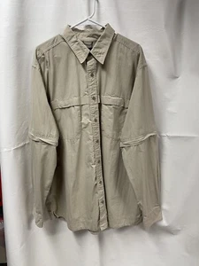 Eddie Bauer Men’s Casual Short / Long Sleeve Removable Vented Beige XLT XL Tall - Picture 1 of 4