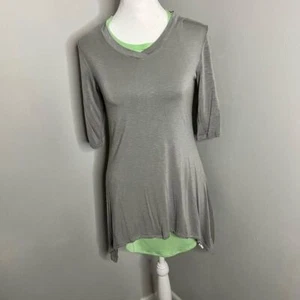 Logo by Lori Goldstein 2 Top Paket grün Tanktop mit grauem Overtop Gr. xxs - Bild 1 von 7