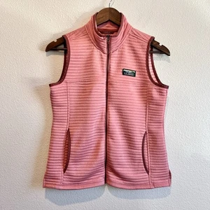 L.L. Bean Women’s XS Petite Quilted Fleece Vest Pink Zip Front Pockets Outdoor - Picture 1 of 7