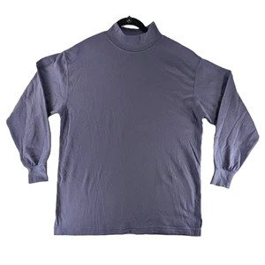 Peruvian Connection T-Shirt Tee Top Womens XL Mock Neck Pima Cotton Purple NWT - Picture 1 of 6
