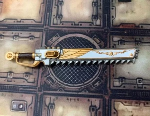 Premium 1/18 Chainsaw Sword Weapon For 3.75" Joytoy War Hammer Action Figure - Picture 1 of 4