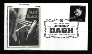 USA SC # 4789 Johnny Cash FDC . Colorano Silk Cachet - Picture 1 of 1