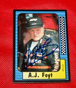 A.J. Scheda gara Maxx 1991 firmata Foyt #14 - Foto 1 di 2