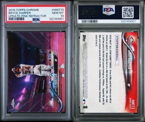 2018 Topps Chrome Update All-Star Bryce Harper #HMT73 Pink Refractor PSA 10 READ - Picture 1 of 1