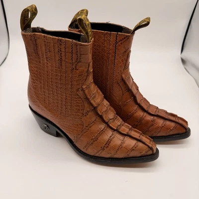 Botas de Vaquero Denver Para Hombres Cuero Caimán/Caimán Con Logo Hechas a Mano en México Foto 1 de 4