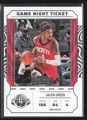 Jalen Green 2022-23 Panini Contenders #17 Game Night Ticket Houston Rockets - Image 1 of 2