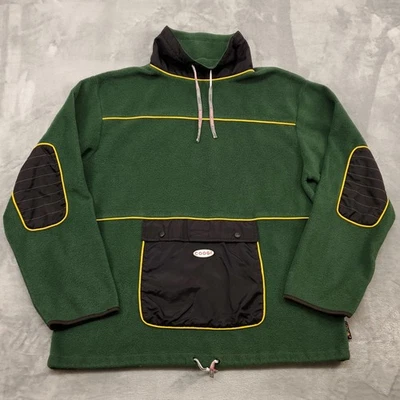 Coogi Pullover Deportivo Para Hombres XL Verde Polar Retazos Codo Bolsillo Sudadera Foto 1 de 4