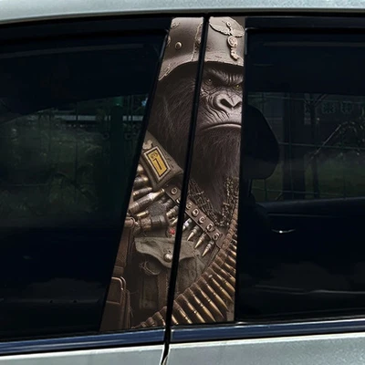 PIINKKY 2x Orang-Utan-Affe Autotür B Säulen Zentrum Säule Aufkleber