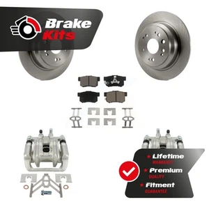 Rear Brake Caliper Rotors & Ceramic Pad Kit For 2010-2011 Honda Accord Crosstour - Picture 1 of 1
