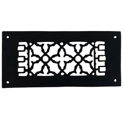 Grelha de ventilação de aquecimento de ferro fundido registro retangular vitoriana 11 1/2 por 5 1/2 - Imagem 1 de 2