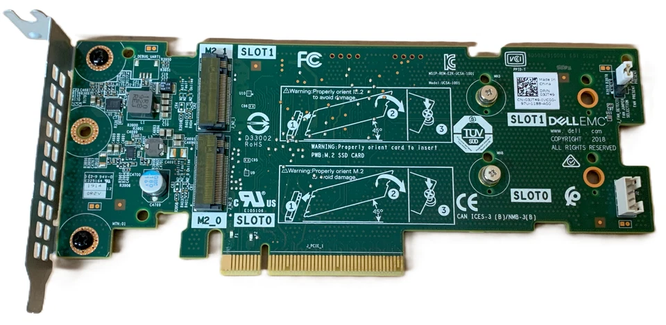 Dell BOSS Card PCIe M.2 without SSD Low Profile 3JT49 - Image 1 of 4