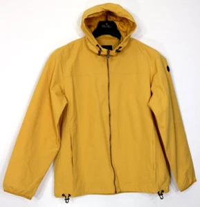 Brooks Brothers Men's Nylon Jacket Rain Coat with Hood Large Yellow NEW! - Picture 1 of 19