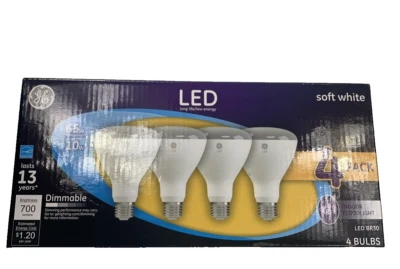 General Electric GE 4pk 10W Equivalent 65W BR30 LED Floodlight Bulb Soft White - Image 1 of 4
