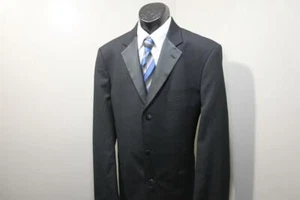 Hugo Boss Baker/Jazz Solid Black Tuxedo Jacket 100% Wool Mens Size 42 L - Picture 1 of 10