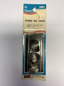 Amplificador de tubo de radio montaje chasis redondo conector fono fenólico hembra 3 NOS de colección - Imagen 1 de 3