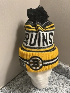 NHL NEW ERA BOSTON BRUINS WINTER KNIT CUFFED POM BEANIE HAT ONE SIZE - Picture 1 of 6