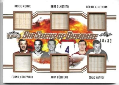 2019-20 Leaf Lumber Kings Hockey BELIVEAU / HARVEY / MAHOVLICH ++ Sticks 18/30 - Image 1 of 2