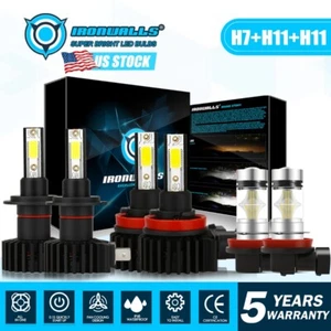 For Hyundai Genesis 2009-2014 LED Headlight High&Low + Fog Light Bulbs Combo Kit - Picture 1 of 12