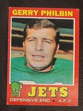 1971 Topps Gerry Philbin football card #98.....