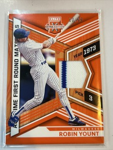 2021 Panini Elite Extra Robin Yount All-Time First Round Jersey # ATFM-RY /99 SP