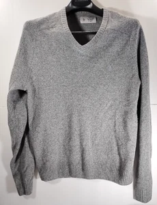 Original Penguin Munsingwear Wool Sweater Gray  Mens Size Large V Neck Flaw - Picture 1 of 24