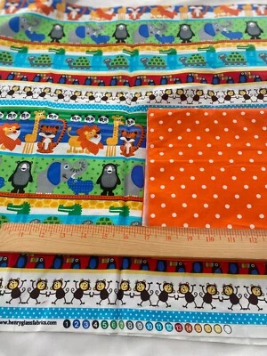 Henry Glass animal animal print algodón 20" x 44" más lunares naranja 34"x 42" Foto 1 de 2