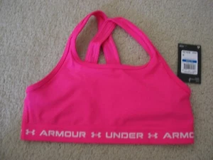 NWT Under Armour UA Girls Youth size YXL crossback sports bra Pink - Picture 1 of 3