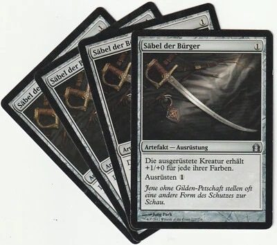 ✪ 4 MAGIC The Gathering SÄBEL DER BÜRGER Artifact PLAYSET RTR/DE NM/EX - Bild 1 von 2