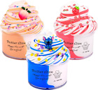 Keemanman Butter Slime Kit, 3 Pack with Stitch, Strawberry and Peach Charms, and