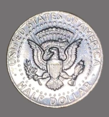 John F Kennedy Half Dollar - MISSING CLAD LAYER ( CIRCULATED ) - Image 1 of 4