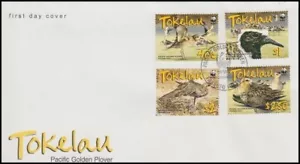 TOKELAU ISLANDS 2007 FDC ENDANGERED SPECIES WWF PACIFIC GOLDEN PLOVER - Picture 1 of 1