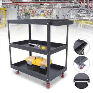 3-Tier Heavy Duty Rolling Utility Tool Cart Service Organizer Storage Trolley US - Picture 1 of 13