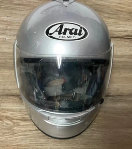 Small ARAI Helmet Vector Motorcycle Full Face HELMET silver - Picture 1 of 13