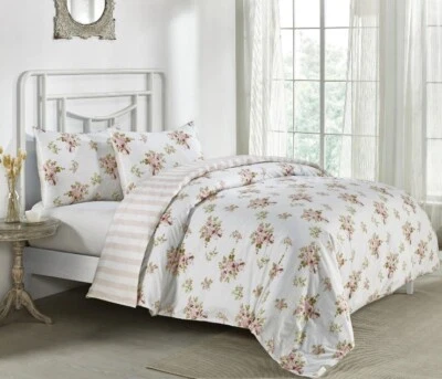 Simply Shabby Chic Heirloom Floral Twin Duvet Set 100% Cotton - Image 1 of 4