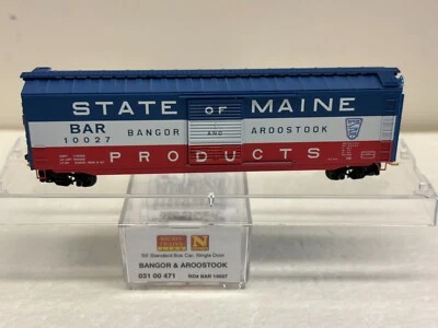 N Scale Micro Trains MTL 031 00 471 Bangor & Aroostook BAR 10027 Box Car - Image 1 of 4