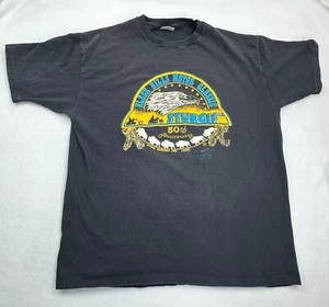 Vtg Black Hills Sturgis T Shirt 2XL Black 50th Anniversary Single Stitch Eagle - Picture 1 of 12