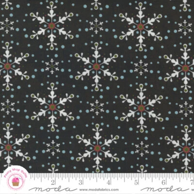 Moda PEPPERMINT BARK 30695 12 Marrón Copos de Nieve BÁSICO GRIS Edredón Tela NAVIDAD Foto 1 de 4