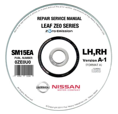 Nissan Leaf (2015-2017)  manuale officina su Cd - Immagine 1 di 4