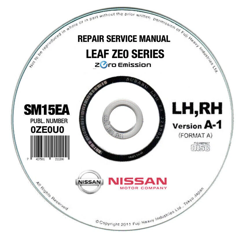 Nissan Leaf (2015-2017)  manuale officina su Cd - Immagine 1 di 4