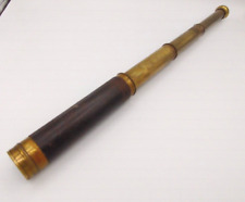 17 inch Retractable Vintage Brass Spyglass Telescope in Carry Case