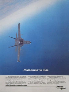 1/1989 PUB ALLIED SIGNAL AEROSPACE FLIGHT CONTROL ACTUATION SYSTEMS F-18 F-15 AD - Picture 1 of 1