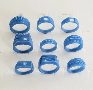 Lot Of 9 Rings. Wax Patterns For Lost Wax Casting 25-082 - Picture 1 of 11