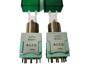 2 x ALCO MPN 206N TE Anschlussschalter Taster - 6A 125V - 3A 250V - 206N - Bild 1 von 12