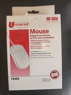 Vintage Universal Microsoft IBM Basic Mouse Roller Ball Serial PS/2 New in Box! - Image 1 of 4