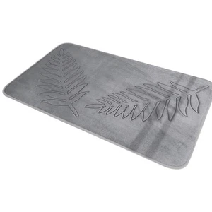 2X(Memory-Schaum-Badteppiche, Blatt-Badematte, Rutschfest, Stark, Wasserabs8550 - Bild 1 von 7