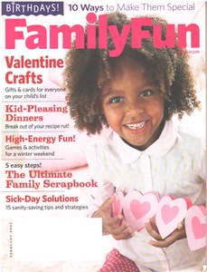 FAMILY FUN Magazine February 2007 Valentine Crafts Kid Dinners Family Scrapbook - Imagen 1 de 4